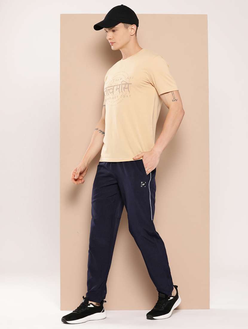 men solid regular fit full length track pant - 22009260 -  Standard Image - 3