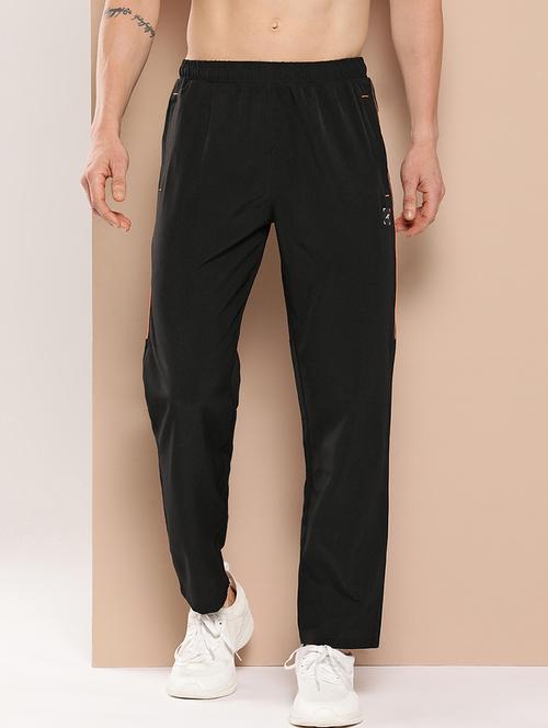 men solid regular fit full length track pant - 22009261 - Standard Image - 0