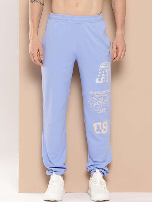 men placement print mid rise regular fit jogger - 22009262 - Standard Image - 0