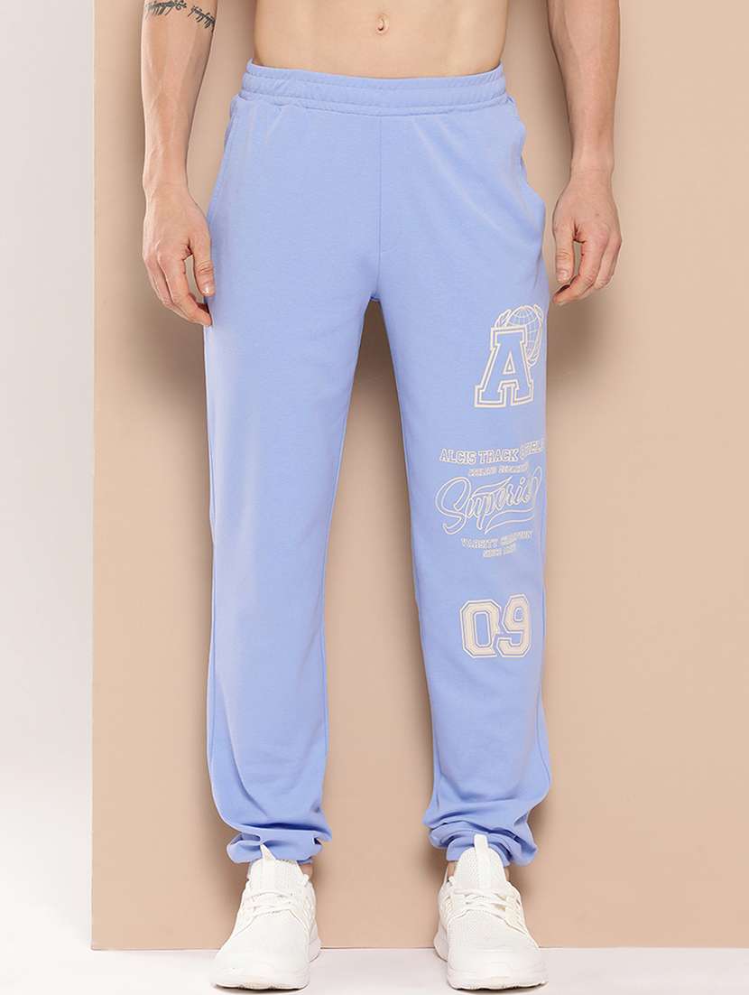 men placement print mid rise regular fit jogger - 22009262 - Zoom Image - 0