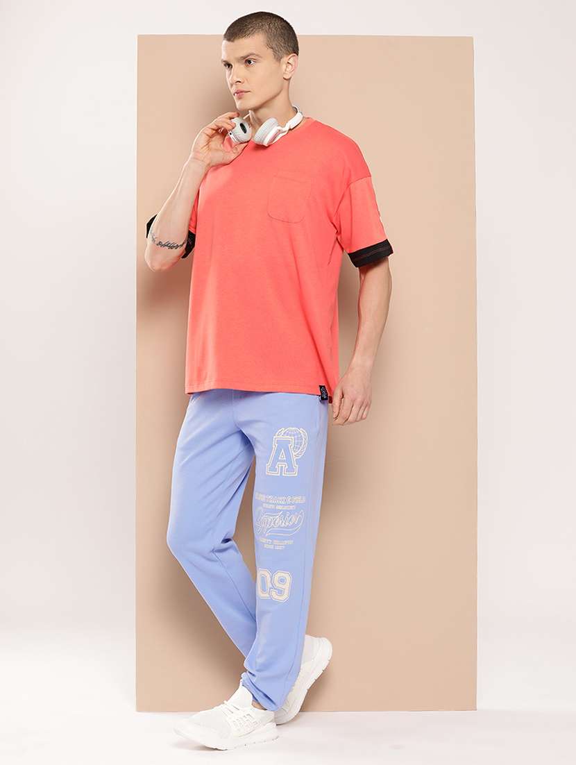 men placement print mid rise regular fit jogger - 22009262 - Standard Image - 3