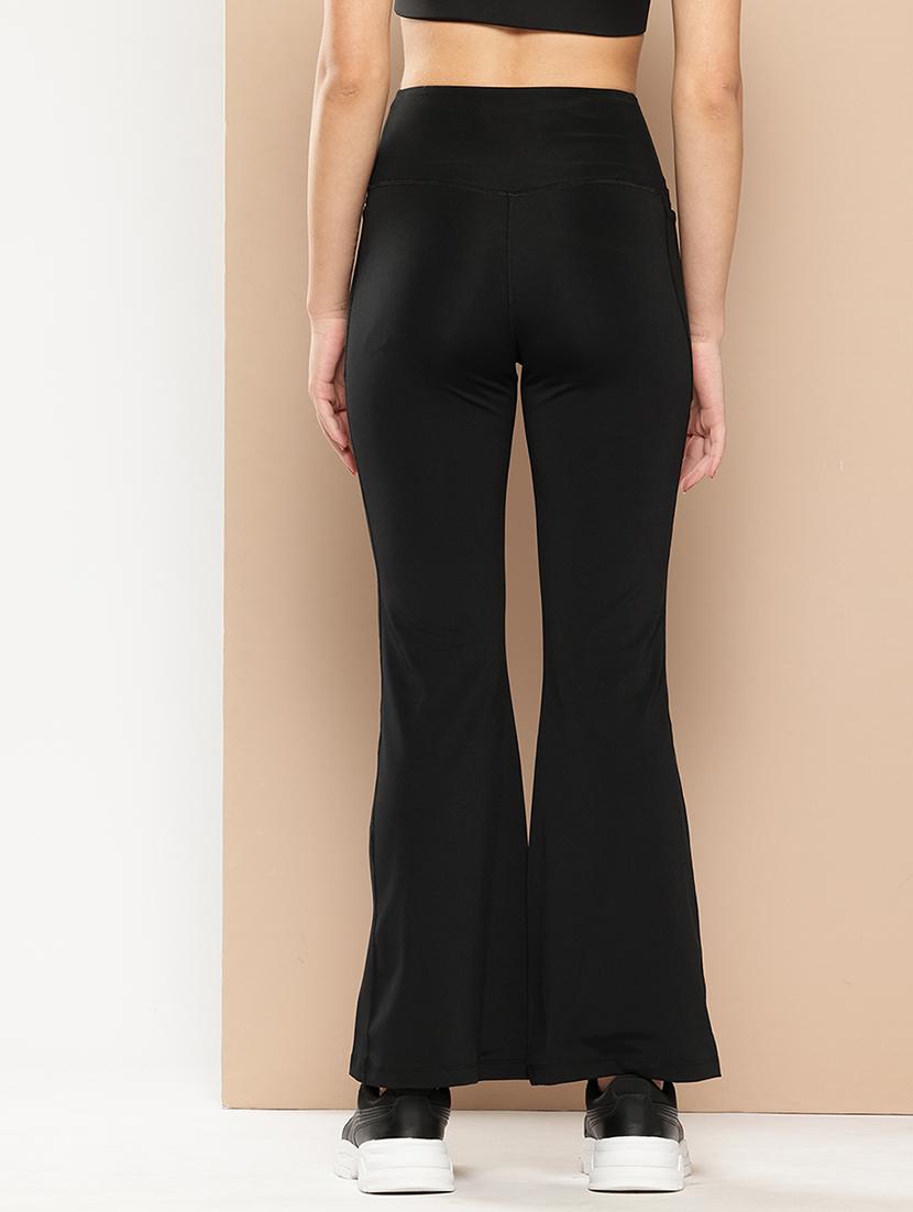 women solid high rise slim fit yoga pant - 22009267 - Standard Image - 3