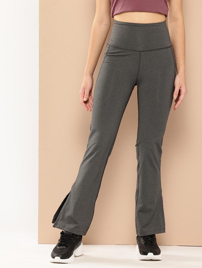 women solid high rise slim fit yoga pant  - 22009271 -  Zoom Image - 0