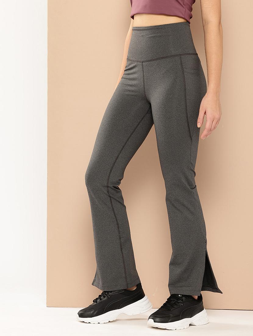 women solid high rise slim fit yoga pant - 22009271 - Standard Image - 3