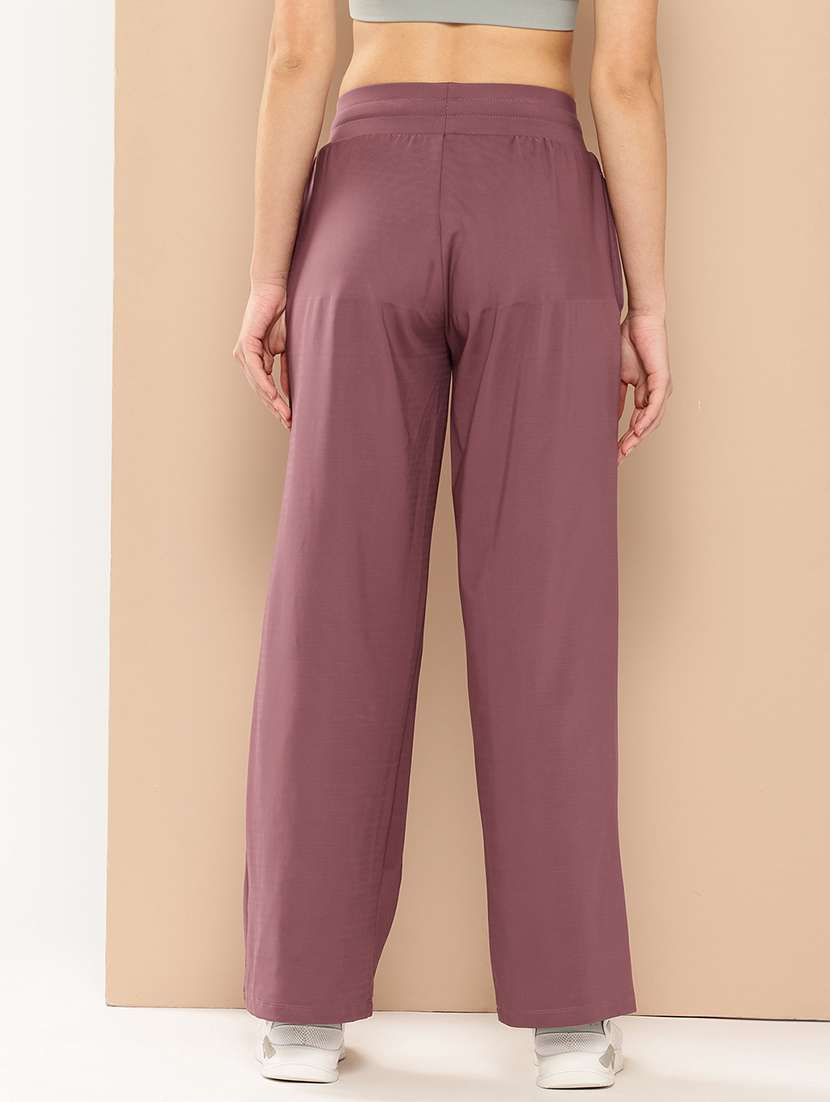 women solid mid rise regular fit track pant - 22009273 -  Standard Image - 3