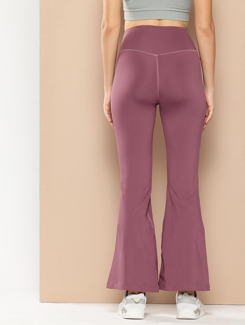 women solid high rise slim fit yoga pant - 22009274 - Standard Image - 3