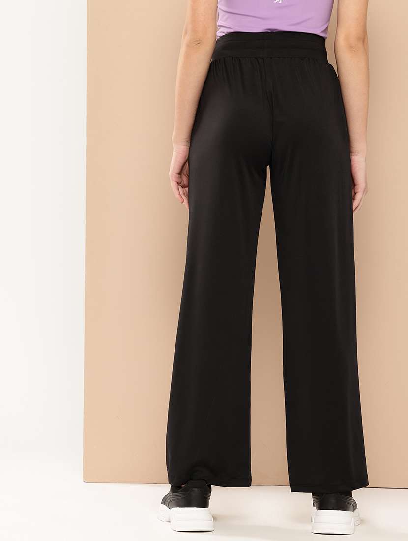 women solid mid rise regular fit track pant - 22009275 - Standard Image - 3
