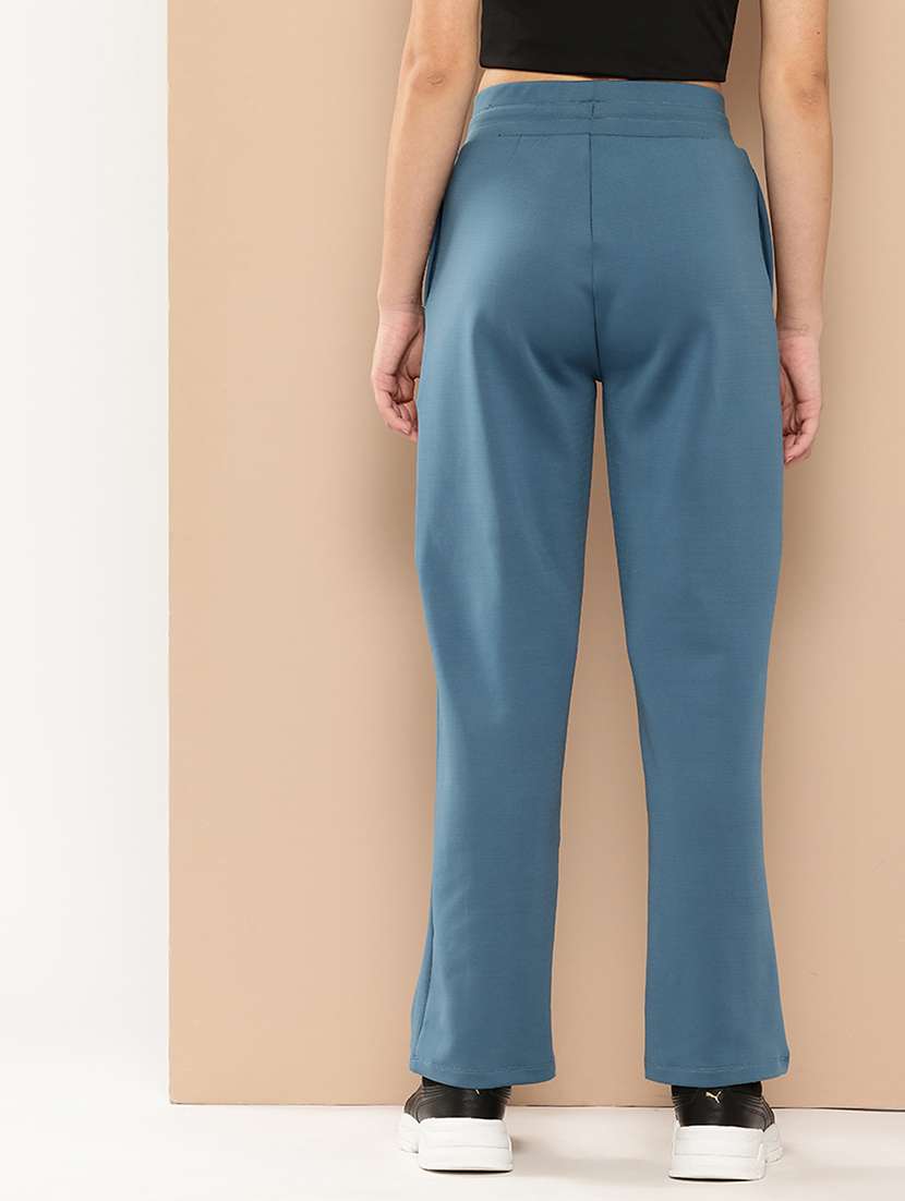 women solid mid rise regular fit track pant - 22009276 -  Standard Image - 3