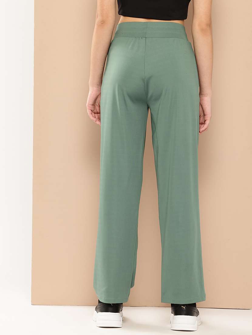 women solid mid rise regular fit track pant - 22009277 -  Standard Image - 3