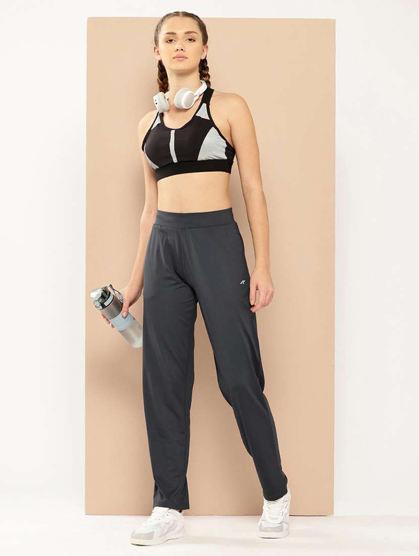 women solid mid rise regular fit track pant - 22009281 -  Standard Image - 3