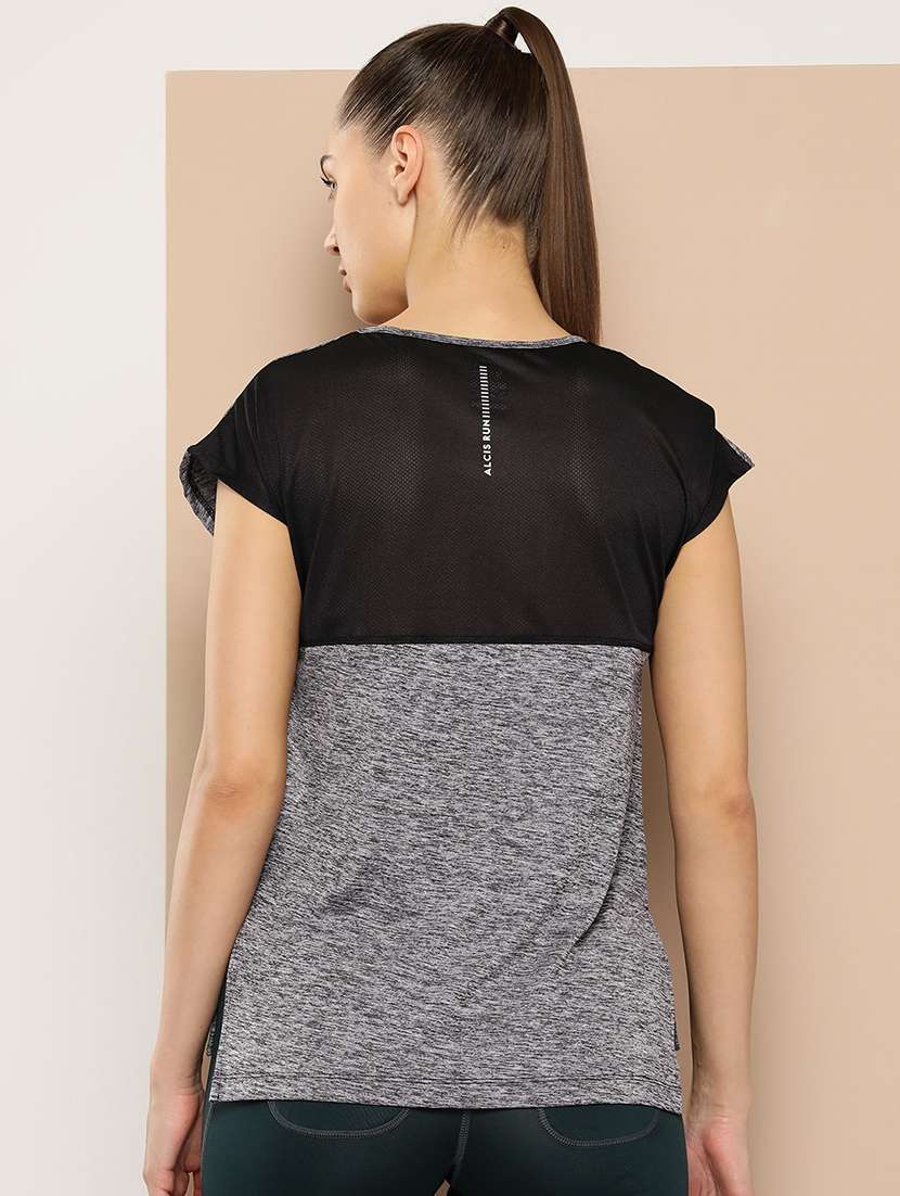 women typographic short sleeve dry fit t-shirt - 22009292 - Standard Image - 3