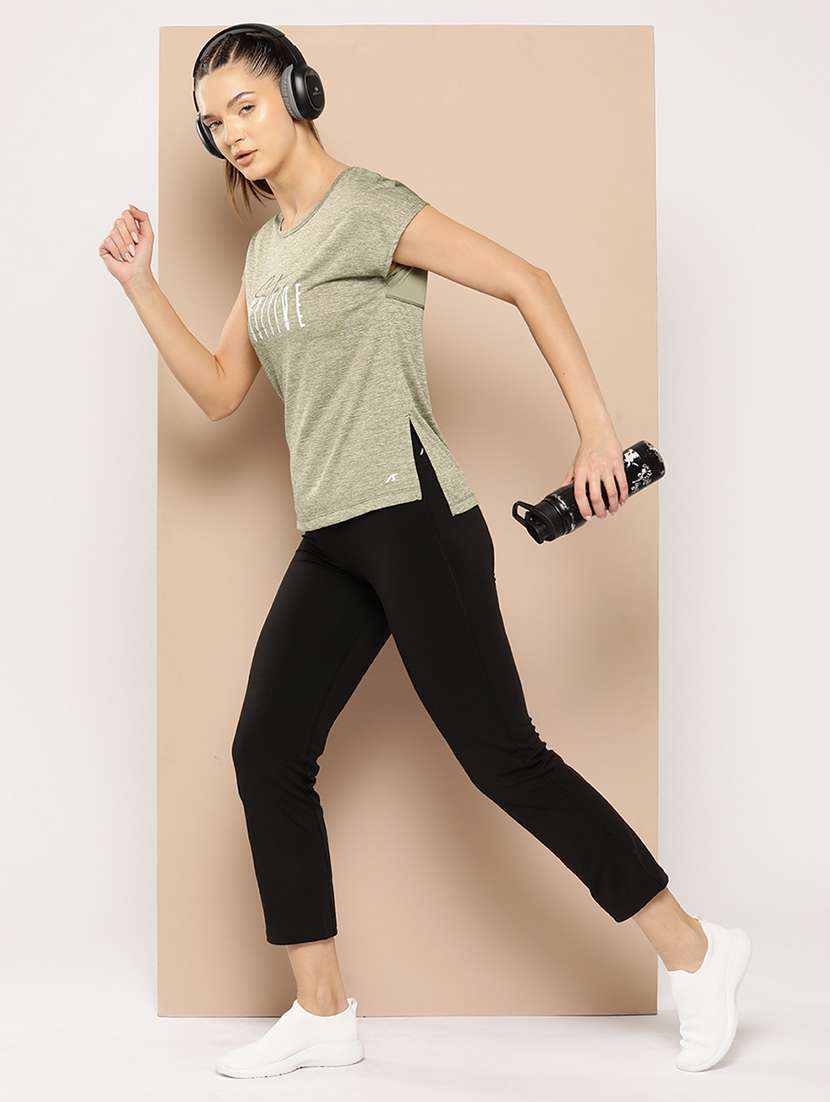 women typographic short sleeve dry fit t-shirt - 22009293 - Standard Image - 3