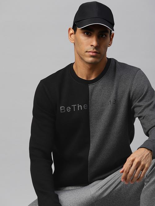 men color block long sleeve regular fit sweatshirt - 22009294 - Standard Image - 0