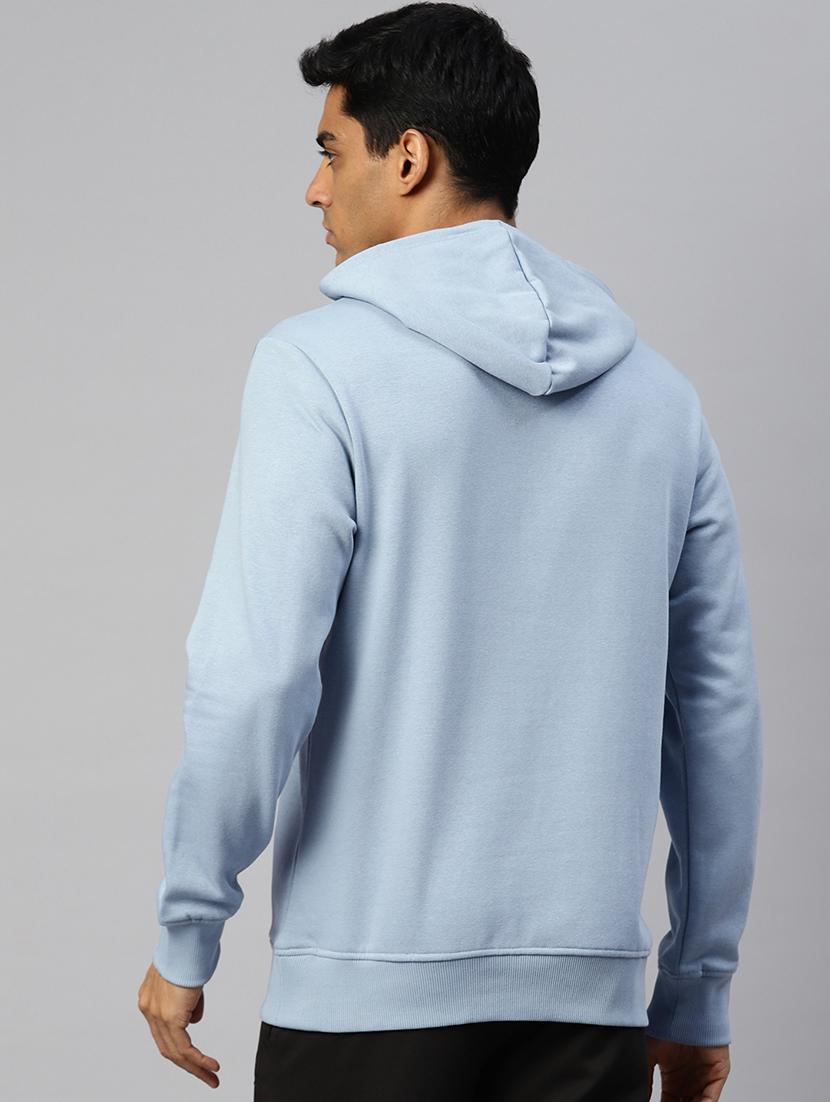 men chest print long sleeve regular fit hooded sweatshirt - 22009295 - Standard Image - 3