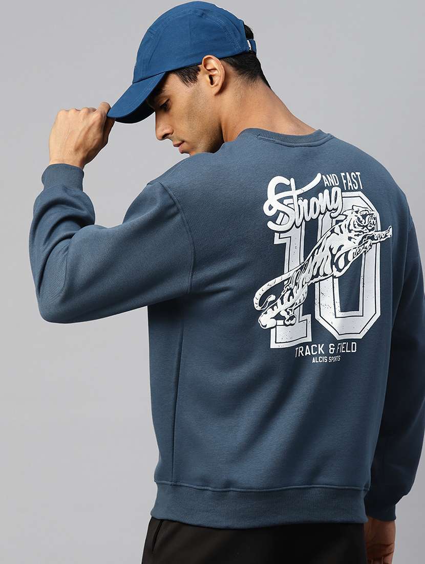men back print long sleeve regular fit sweatshirt - 22009298 -  Zoom Image - 0