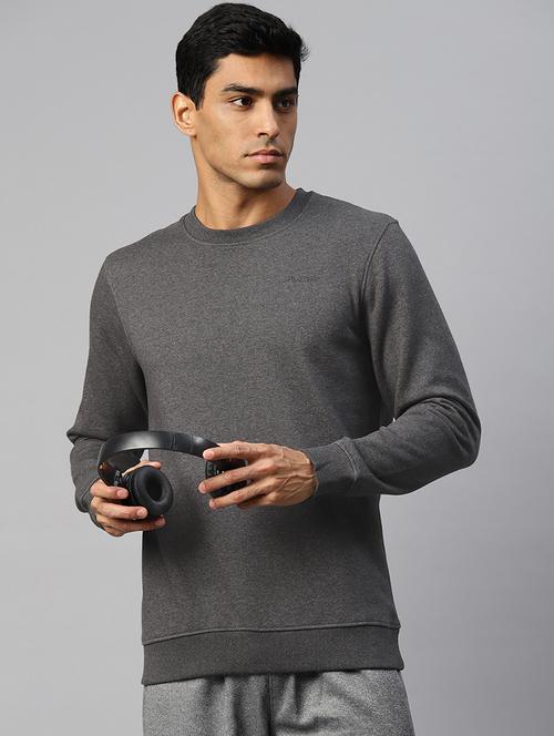 men solid long sleeve regular fit sweatshirt - 22009302 - Standard Image - 0