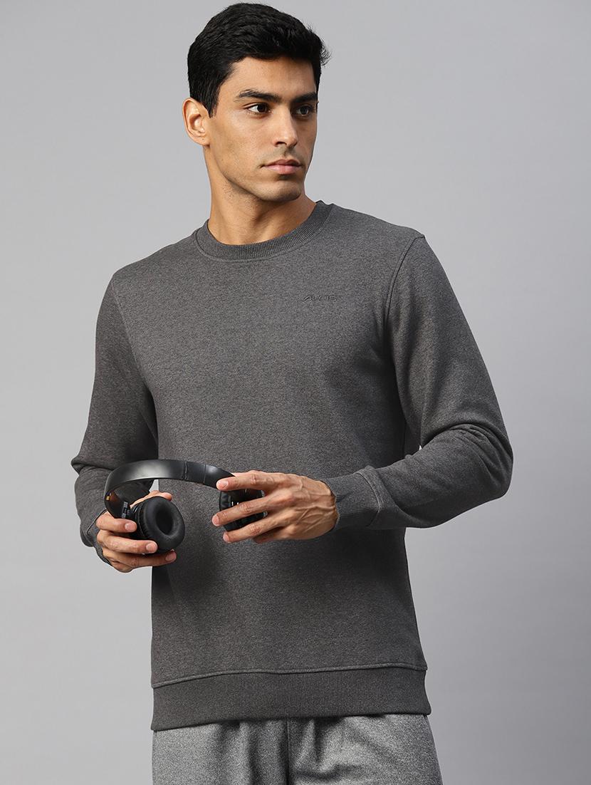 men solid long sleeve regular fit sweatshirt - 22009302 - Zoom Image - 0