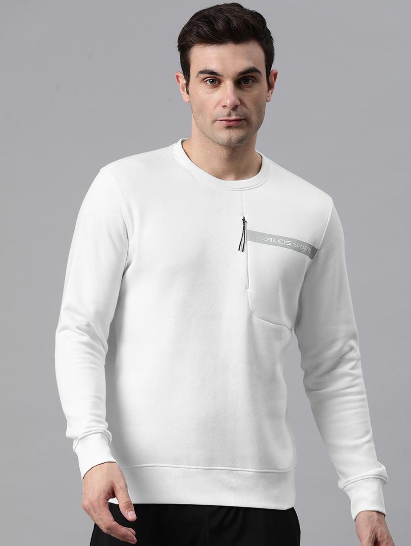 men logo print long sleeve regular fit sweatshirt