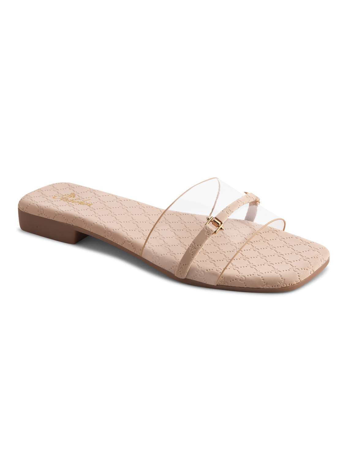 women slip on flat sandal