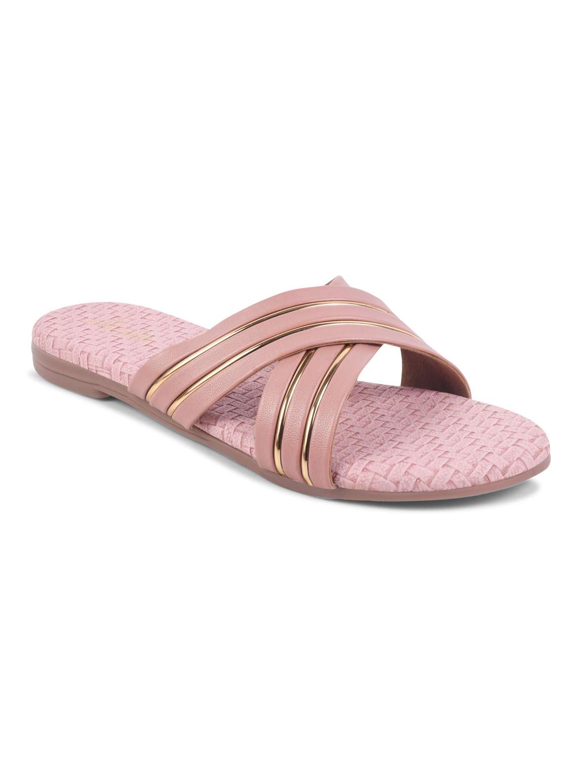 women slip on flat sandal