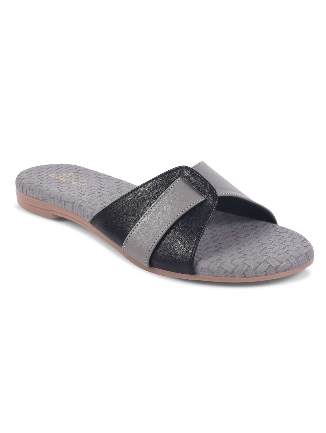 women slip on flat sandal
