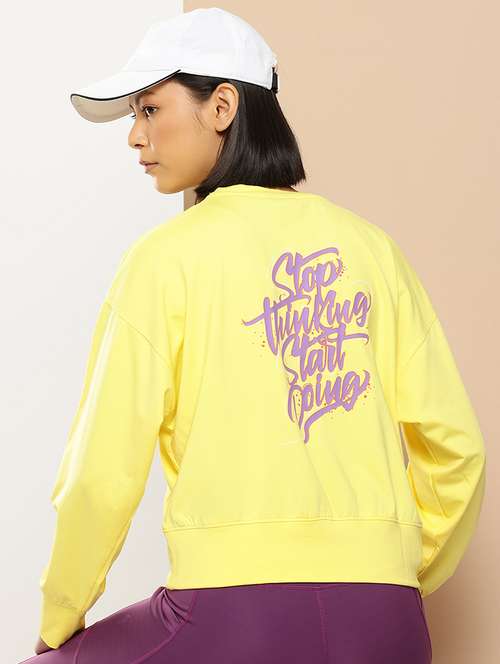 women typographic long sleeve pullover sweatshirt - 22009339 - Standard Image - 0