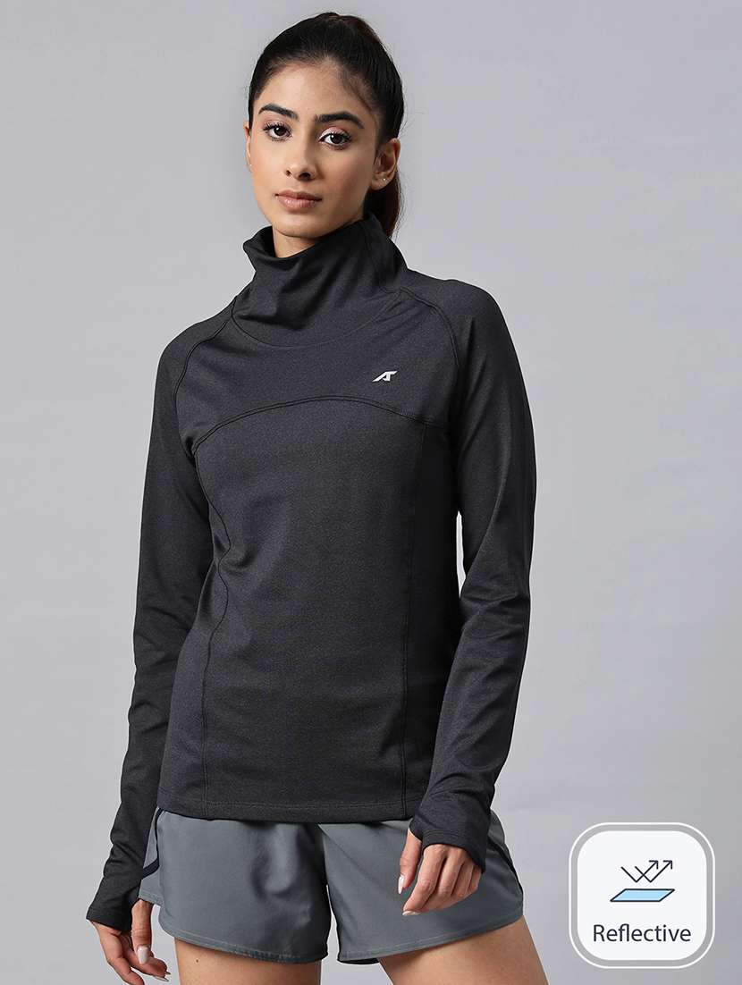 women solid long sleeve pullover sweatshirt