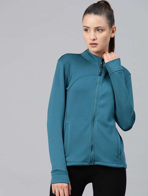 women solid long sleeve zipper sweatshirt - 22009347 -  Standard Image - 0