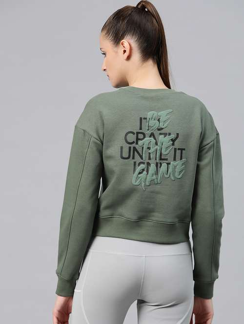 women typographic long sleeve pullover sweatshirt - 22009348 -  Standard Image - 0