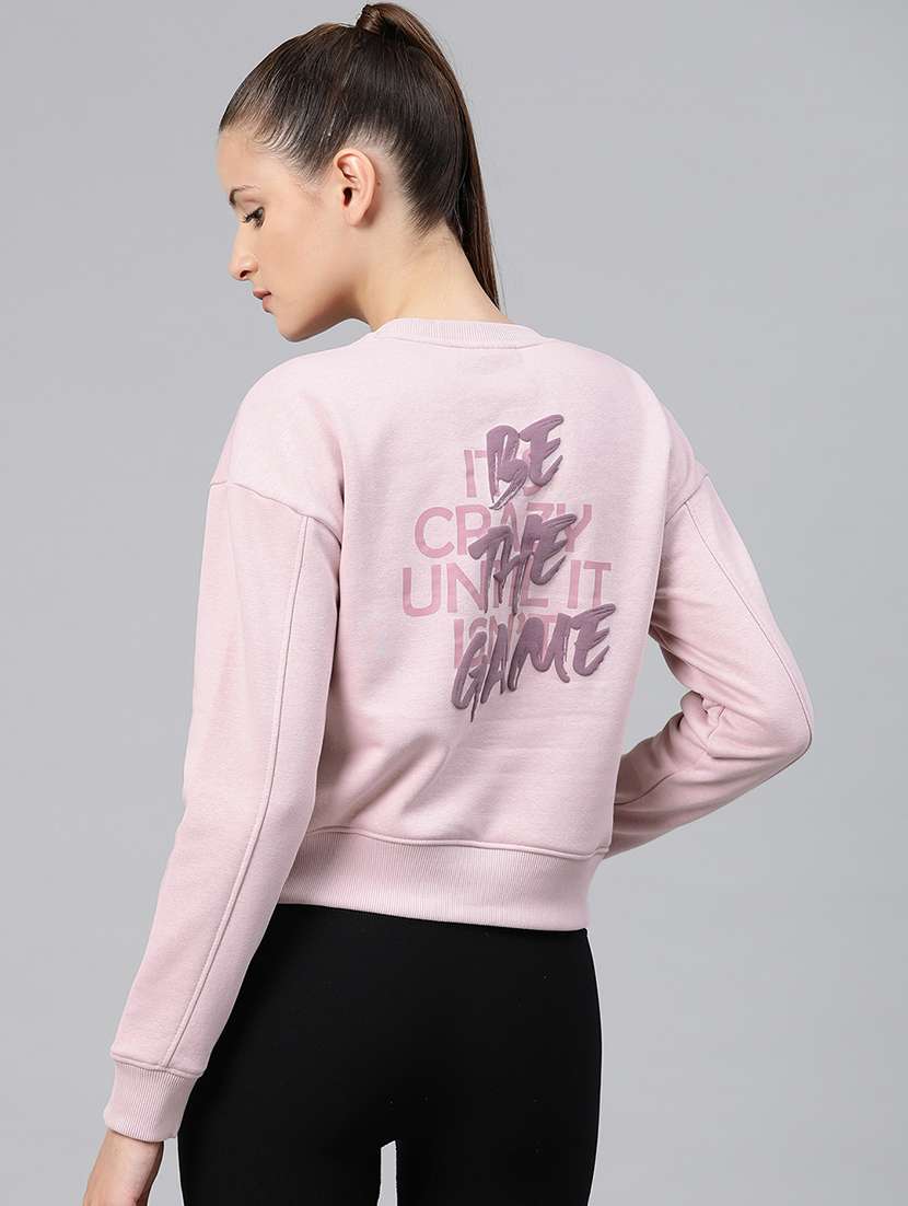 women typographic long sleeve pullover sweatshirt - 22009350 -  Zoom Image - 0