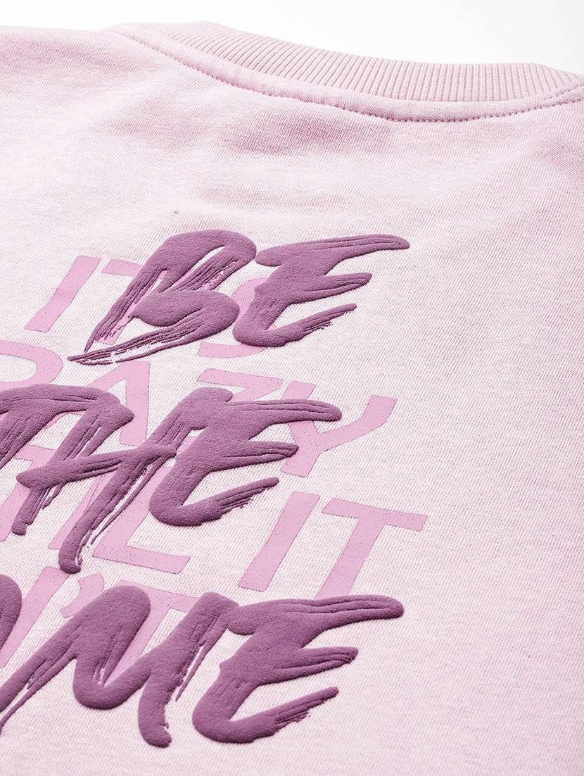 women typographic long sleeve pullover sweatshirt - 22009350 -  Standard Image - 5