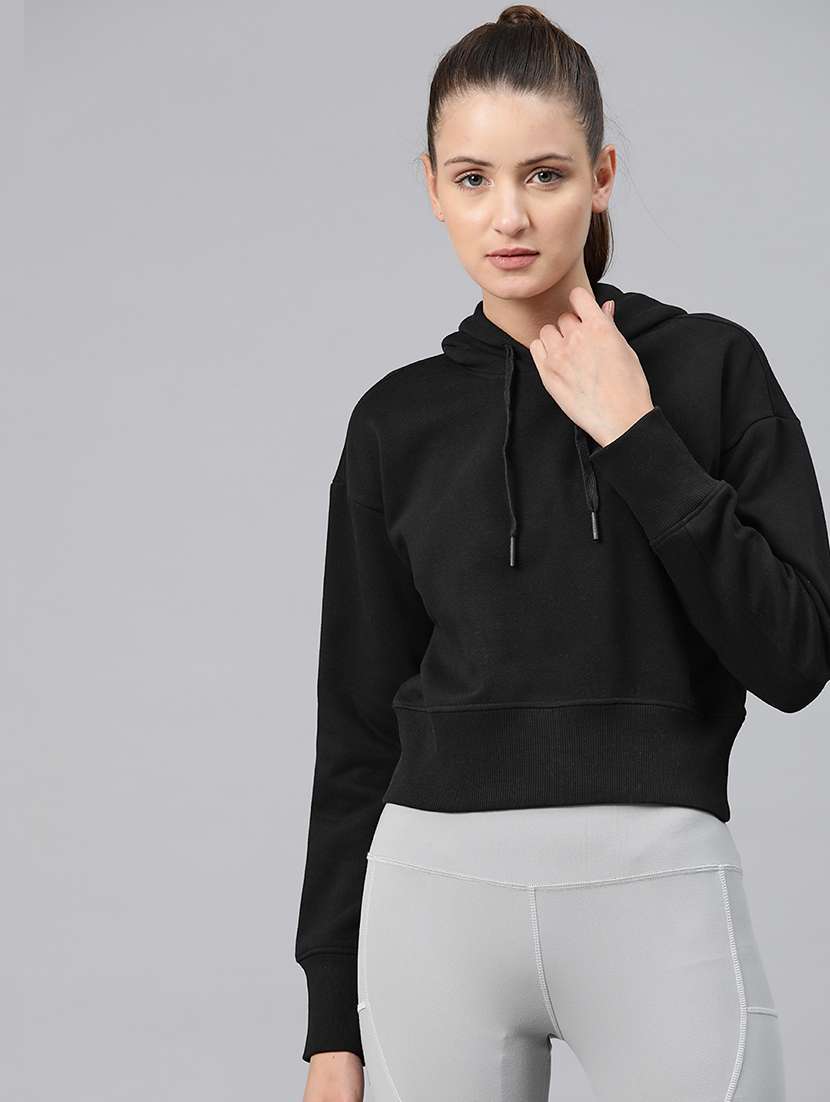 women solid long sleeve pullover sweatshirt - 22009352 - Zoom Image - 0