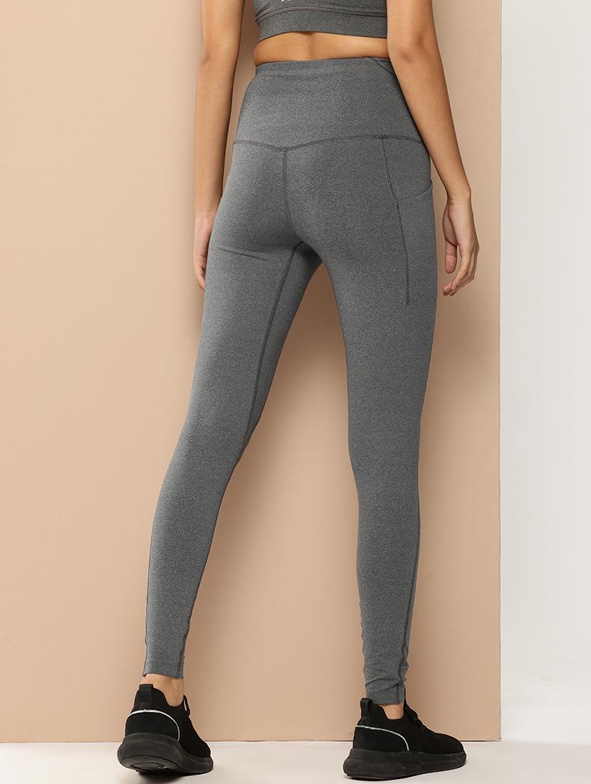 women solid high rise ankle length tights - 22009358 - Standard Image - 3