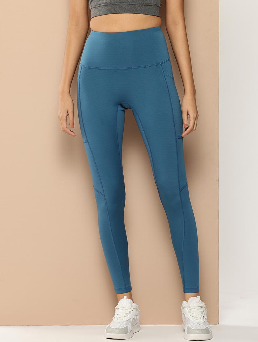women solid high rise ankle length tights - 22009359 -  Zoom Image - 0
