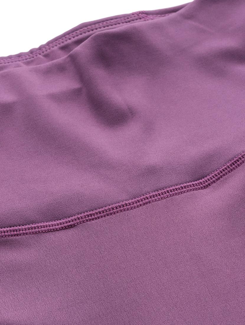 women solid high rise ankle length tights - 22009360 - Standard Image - 5
