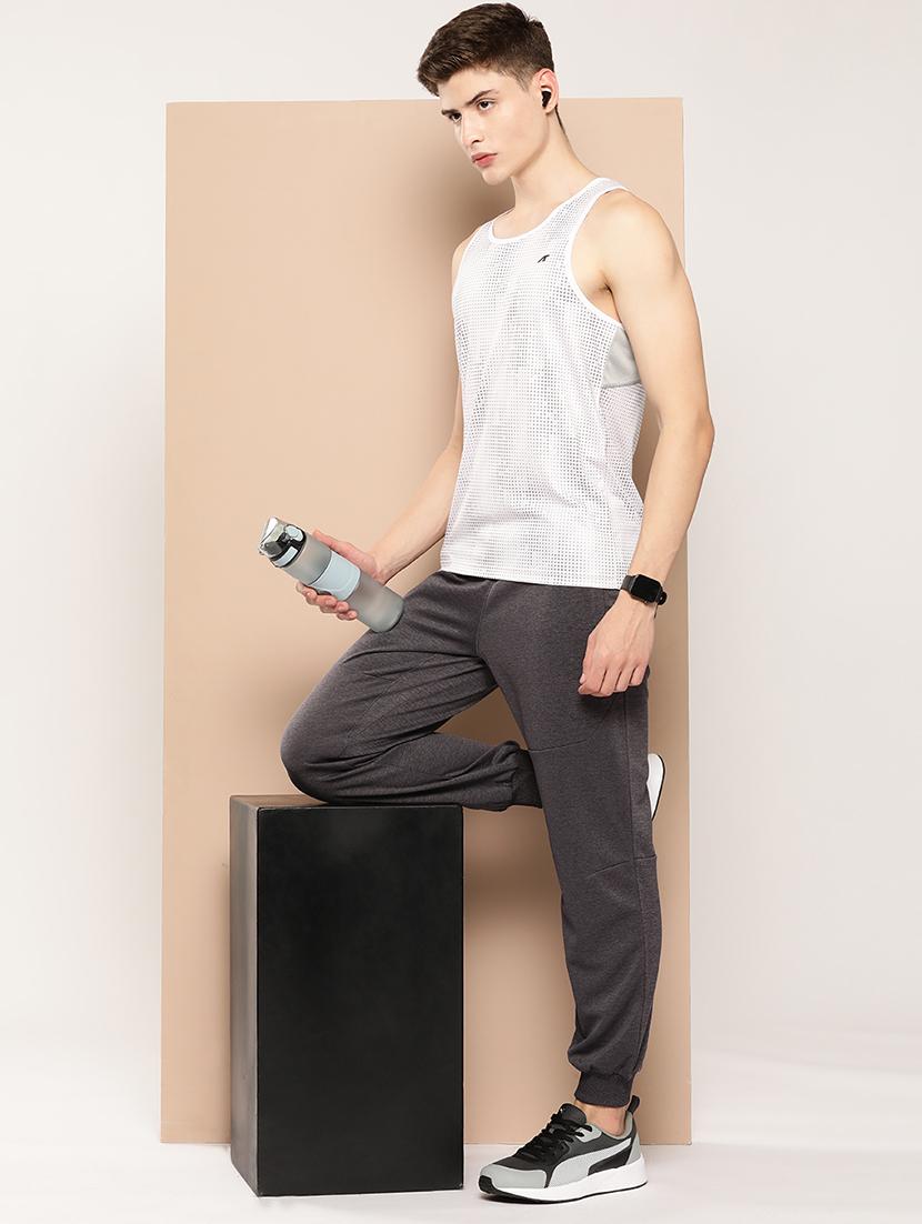 men polka dot printed sleeveless dry fit t-shirt - 22009362 - Standard Image - 3