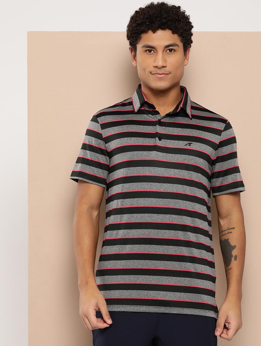 men striped short sleeve regular fit polo t-shirt - 22009371 - Zoom Image - 0