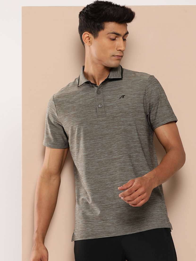 men solid short sleeve regular fit polo t-shirt - 22009374 - Zoom Image - 0