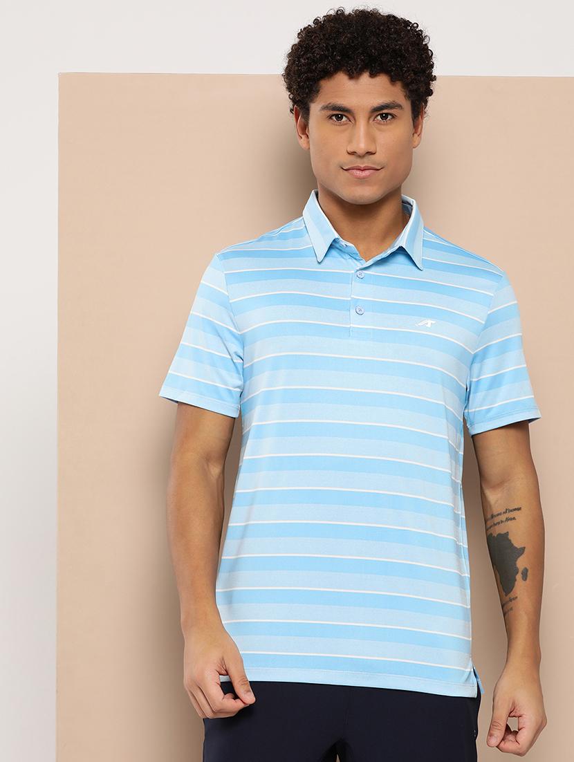 men striped short sleeve regular fit polo t-shirt - 22009376 - Zoom Image - 0