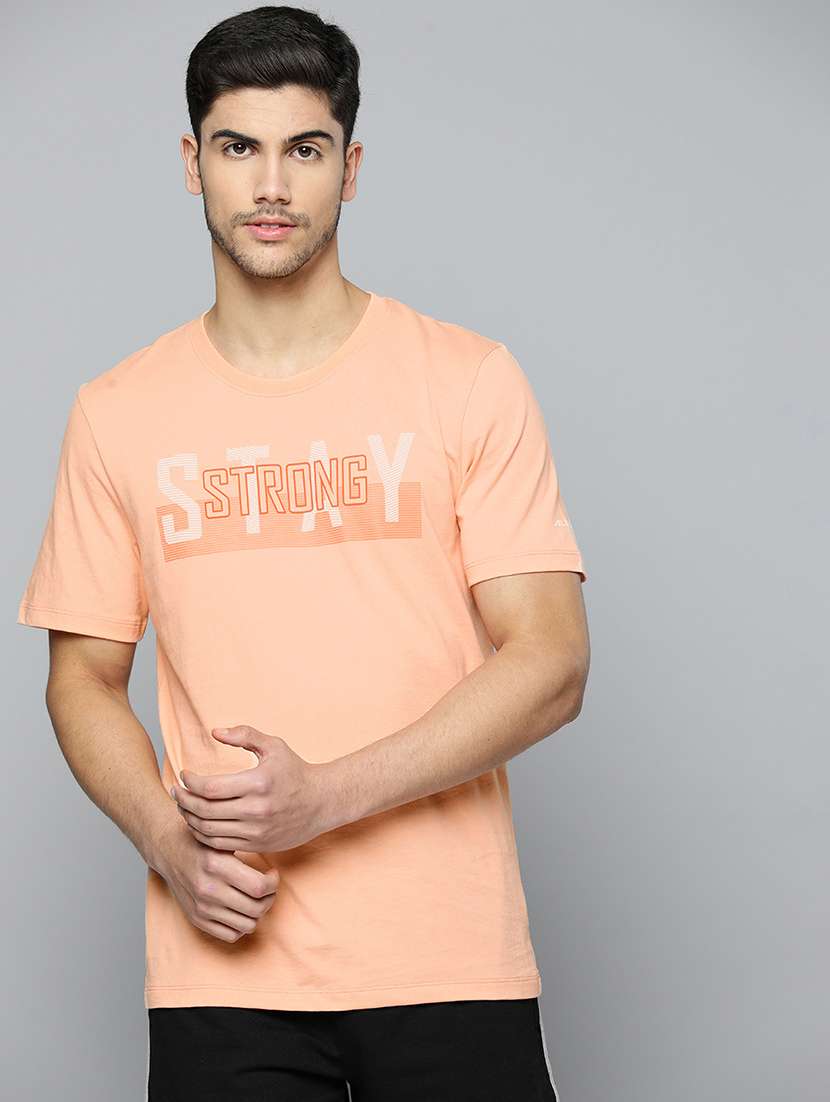men chest print short sleeve regular fit t-shirt