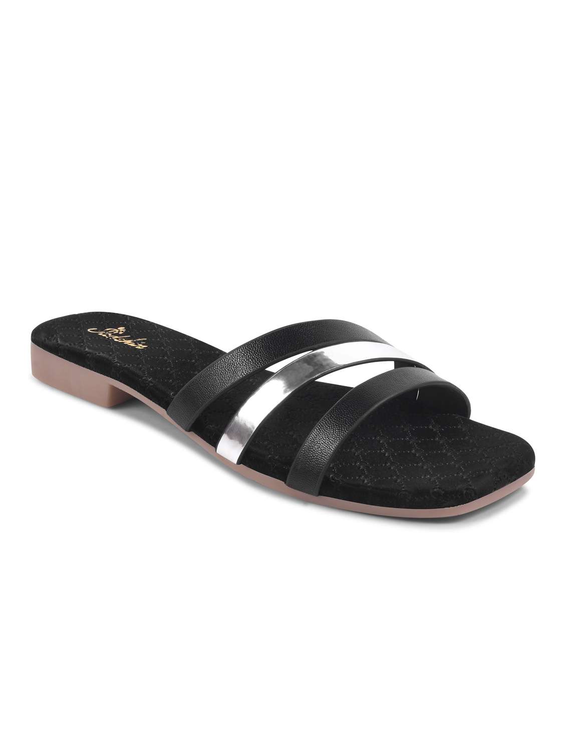 women slip on flat sandal