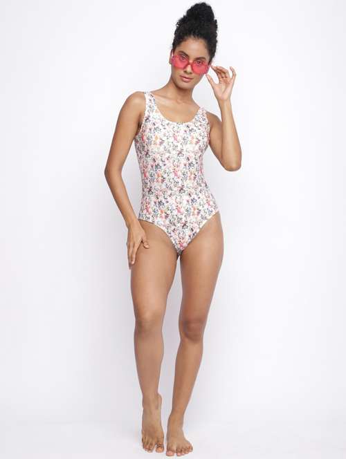 women floral print sleeveless monokini - 22009429 -  Standard Image - 0