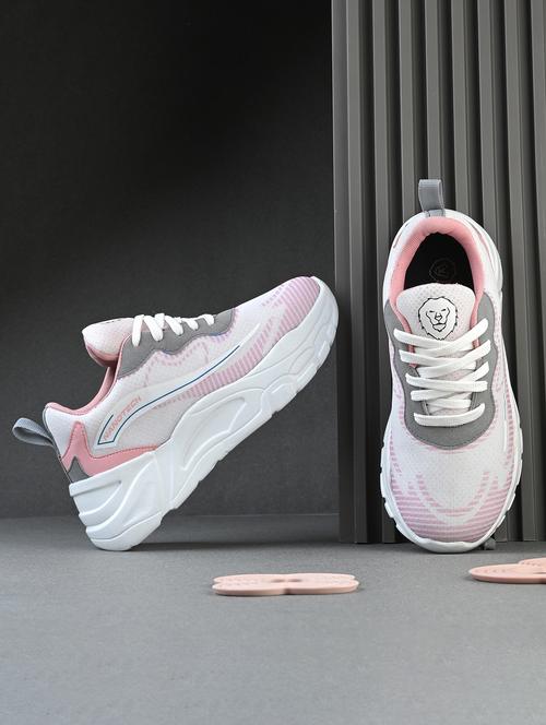 women pink lace-up sports shoe - 22009445 -  Standard Image - 0