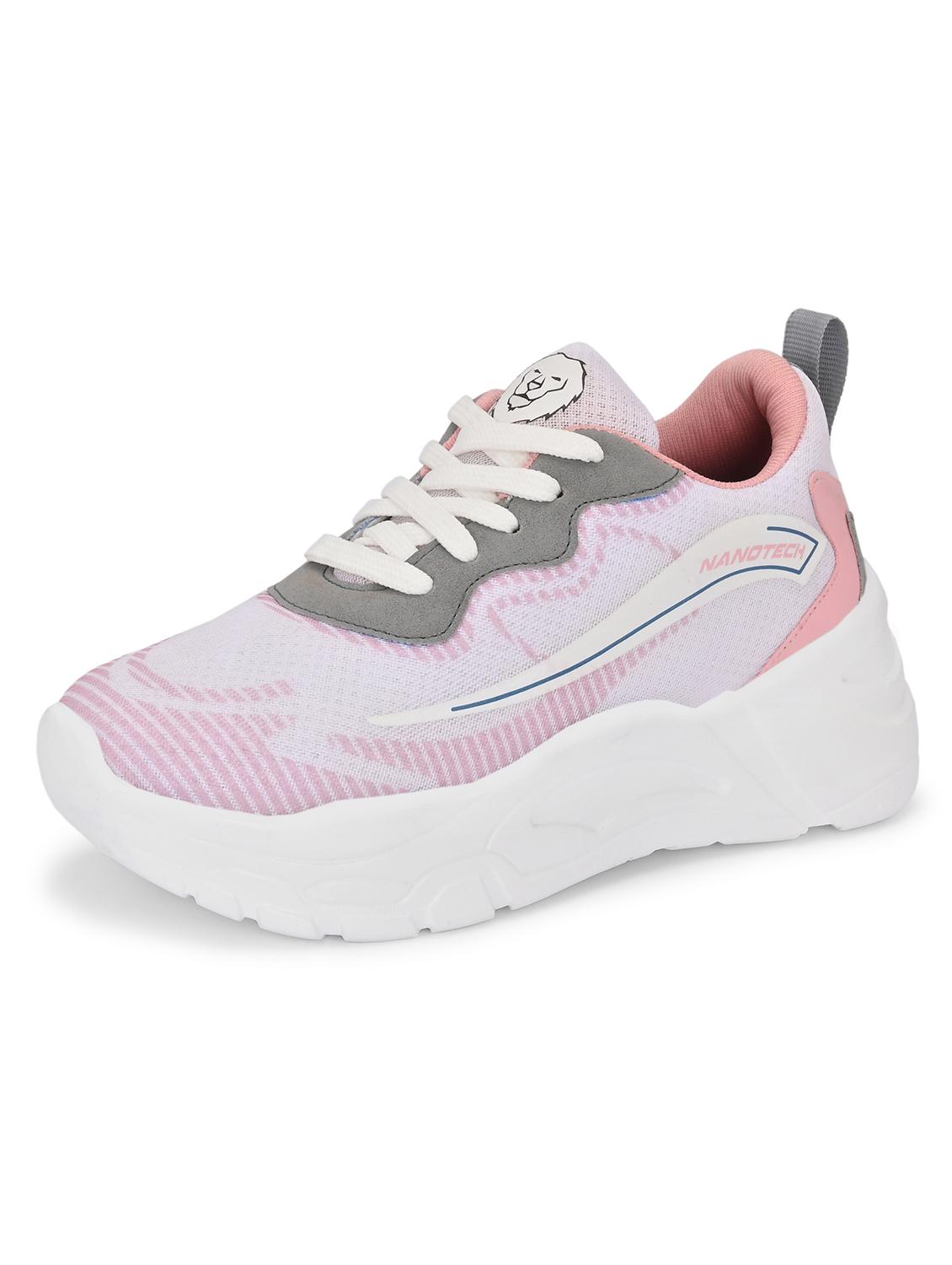 women pink lace-up sports shoe - 22009445 - Standard Image - 3