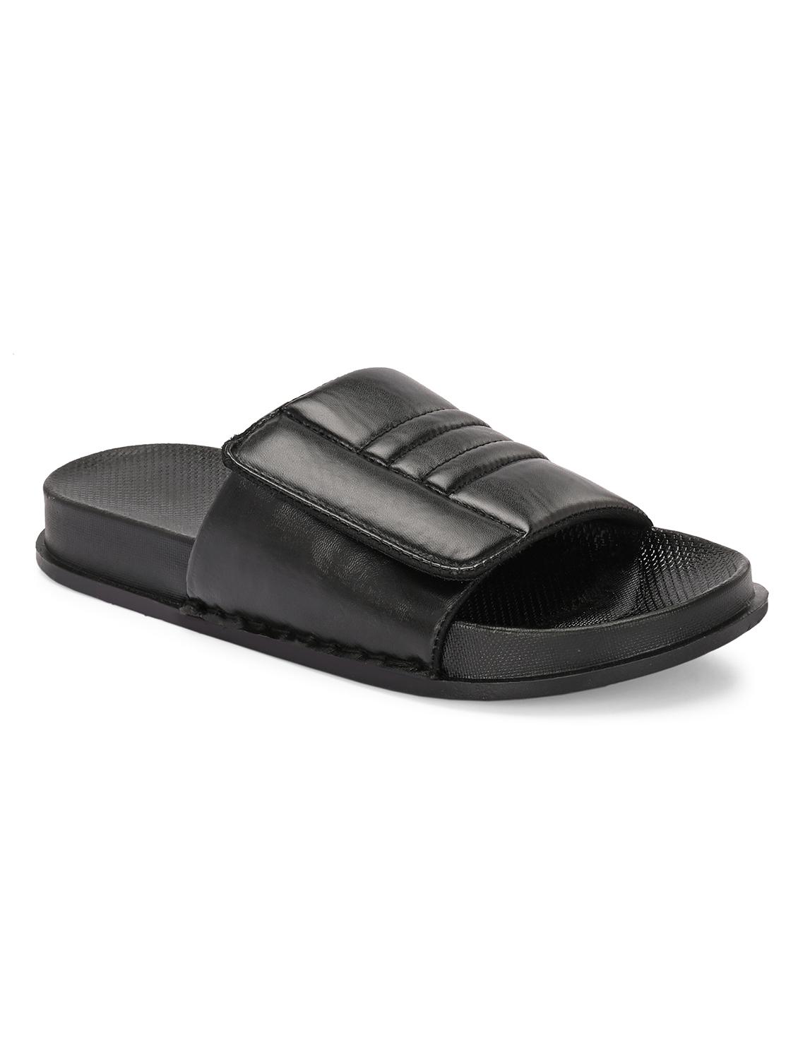 men black slip on slider - 22009446 - Standard Image - 3