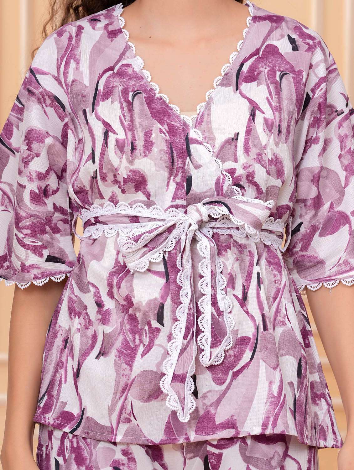 women printed top and trouser co-ord set - 22009462 - Standard Image - 5