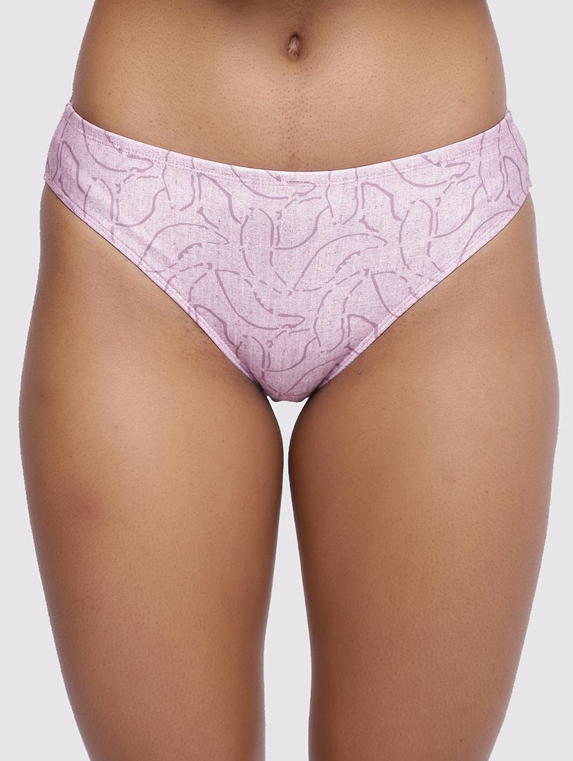 women lavender printed low rise bikini - 22009499 - Standard Image - 3
