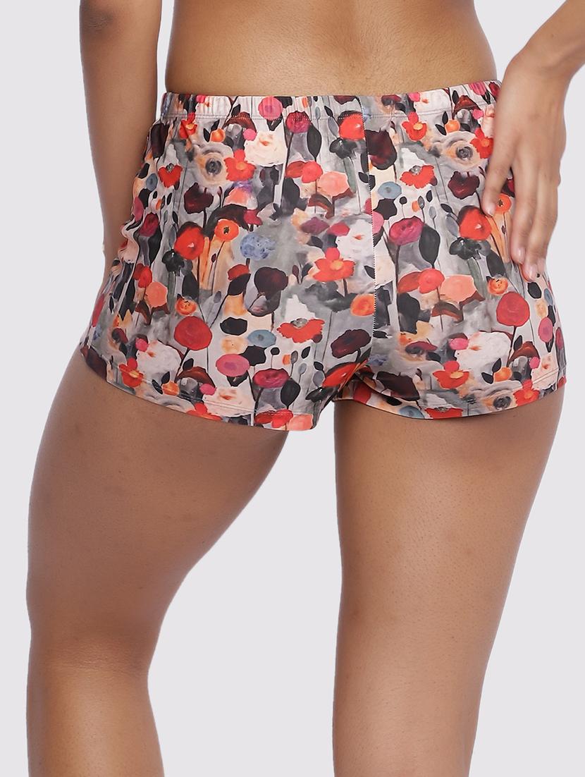 women printed low rise tankini shorts - 22009500 - Standard Image - 5