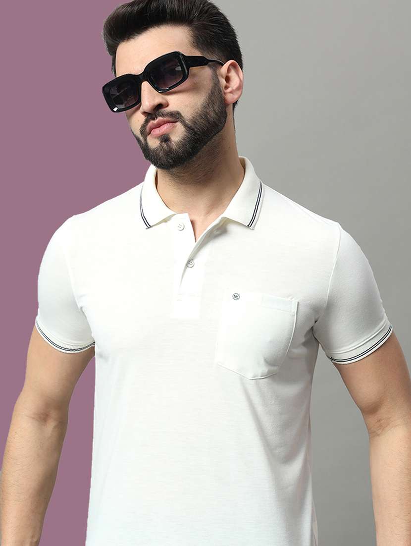men solid short sleeve regular fit polo t-shirt