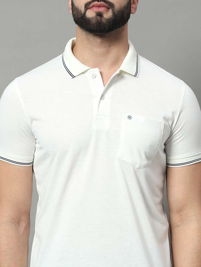 men solid short sleeve regular fit polo t-shirt - 22009515 -  Standard Image - 3